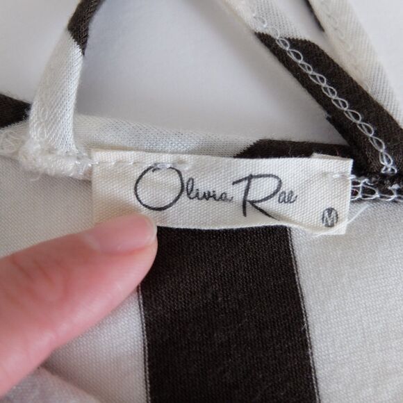 Olivia Rae Striped Sleeveless Strappy Back Swing Dress Size Medium - Picture 5 of 7